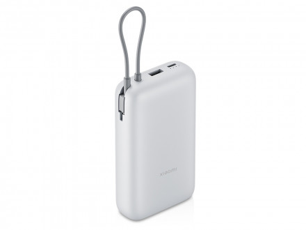 Внешний аккумулятор с встроенным кабелем Xiaomi Power Bank 20000mAh (Integrated Cable) GL Light Gray