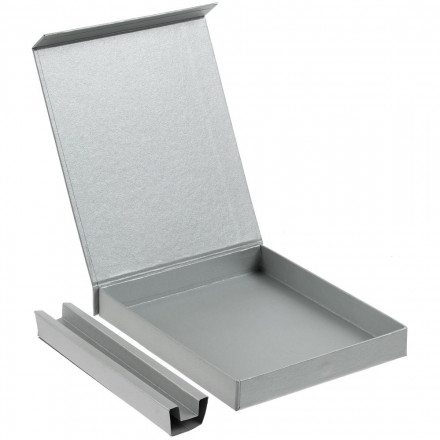 Коробка Shade под блокнот и ручку, серебристая