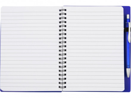 Блокнот Контакт с ручкой, синий