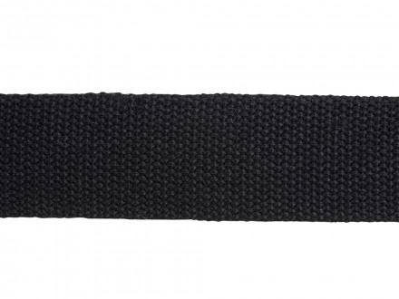 Ремень на пояс Canvas из ткани с металлической пряжкой, черный
