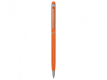 Ручка-стилус шариковая Jucy Soft с покрытием soft touch, оранжевый (Р)