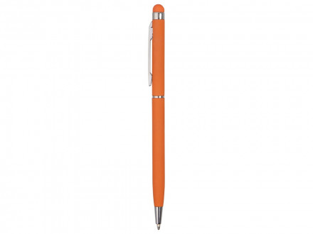Ручка-стилус шариковая Jucy Soft с покрытием soft touch, оранжевый (Р)