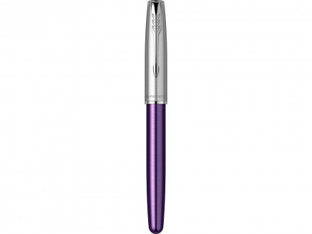 Ручка-роллер Parker Sonnet Essentials Violet SB Steel CT, цвет чернил black, перо: F, в подарочной упаковке.