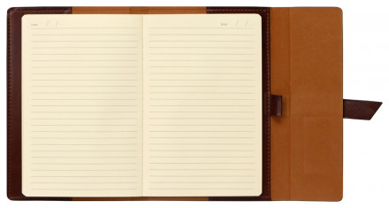 Бизнес-блокнот А5 с клапаном Fabrizio, 80 листов, коричневый (Р)
