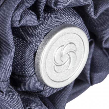 Складной зонт Alu Drop, 3 сложения, 7 спиц, автомат, темно-синий