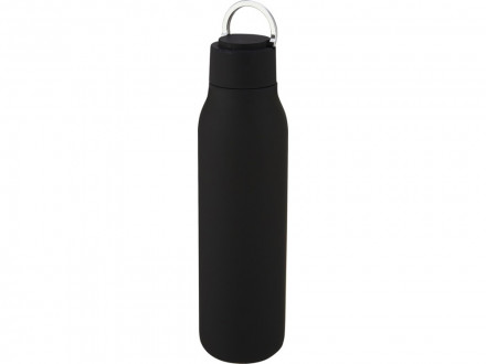 Marka, медная бутылка объемом 600 мл с вакуумной изоляцией и металлической петлей, черный