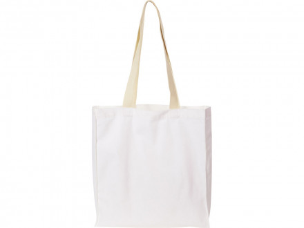 Сумка Donny из хлопка с донной складкой и парусиновыми ручками, белый