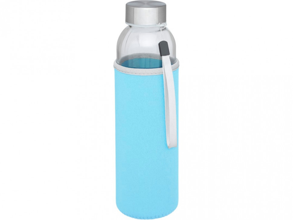 Спортивная бутылка Bodhi из стекла объемом 500 мл, светло-синий