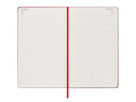 Записная книжка 12 месяцев на 2024 год, в твердой обложке, красный, Large, 13х21