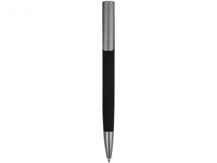 Ручка металлическая шариковая Insomnia софт-тач с зеркальным слоем, черная с серым