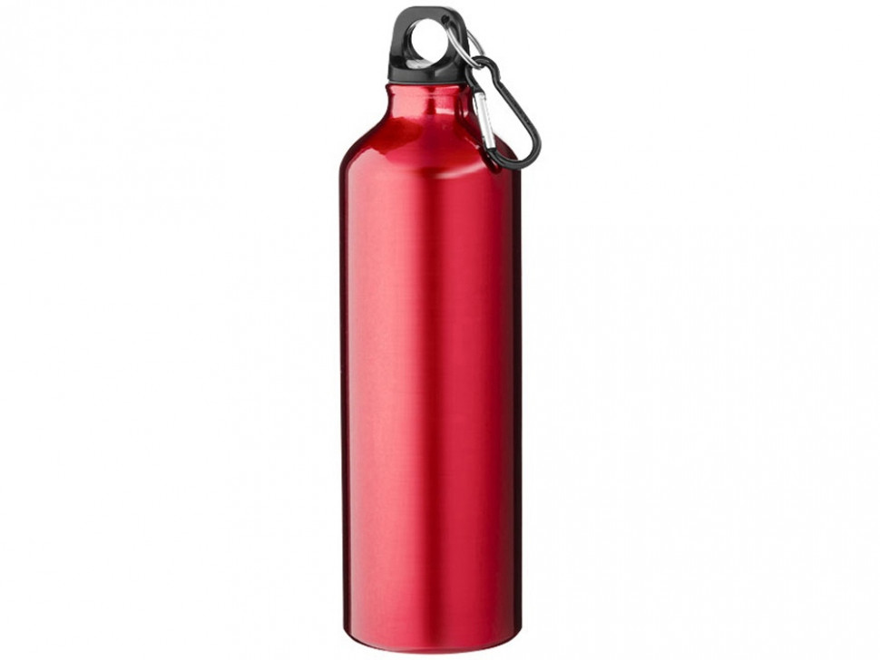 Алюминиевая бутылка для воды Oregon объемом 770 мл с карабином - Красный