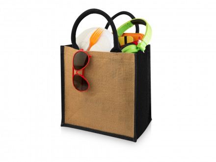 Сумка подарочная Chennai, натуральный/черный