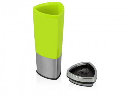 Кружка с термоизоляцией Пиренеи, зеленое яблоко/серебристый