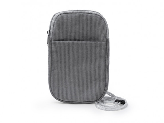Сумка для мобильного телефона BUSNIX из вельветовой ткани, серый