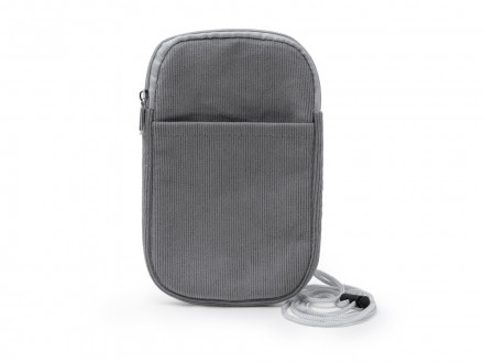 Сумка для мобильного телефона BUSNIX из вельветовой ткани, серый