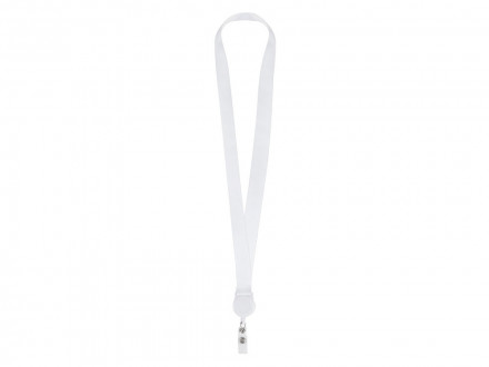 Ланъярд 2 см с ретрактором, белый