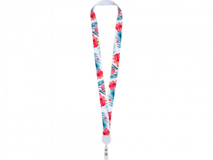 Ланъярд 2 см с ретрактором, белый