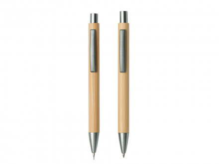 Набор ручка и механический карандаш Tender bamboo, натуральный