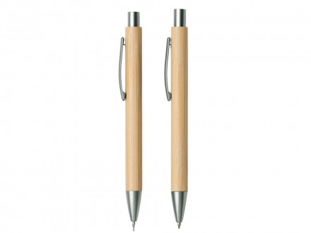 Набор ручка и механический карандаш Tender bamboo, натуральный