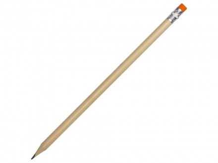Карандаш с цветным ластиком Arriva, натуральный/оранжевый