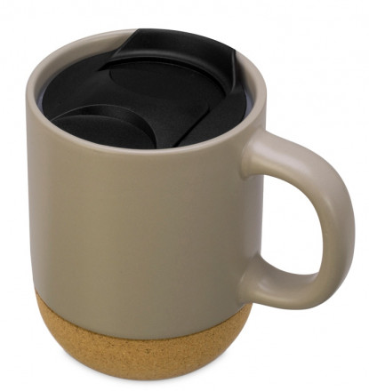 Подарочный набор с кружкой, медом и ложкой для меда, бежевый