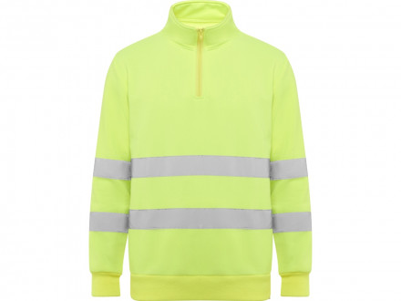 Свитшот ворот на молнии Spica, неоновый желтый