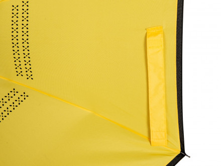 Зонт-трость наоборот Inversa, полуавтомат, черный/желтый