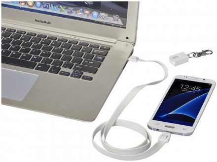 Зарядный кабель-клип 2 в 1, белый