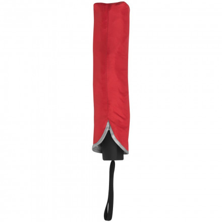 Зонт складной Silvermist, красный с серебристым