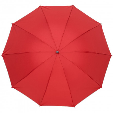 Зонт складной Silvermist, красный с серебристым
