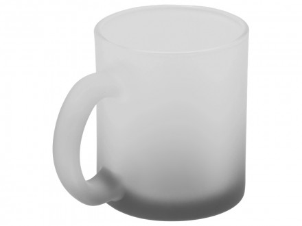 Стеклянная матовая кружка Омбре с градиентом для сублимации, черный