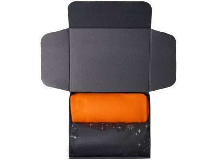 Подарочный набор с пледом, свечой и диффузором, оранжевый