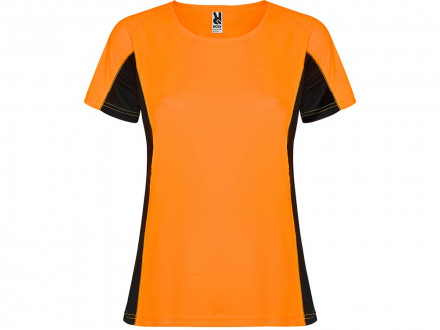 Футболка Shanghai женская, неоновый оранжевый/черный