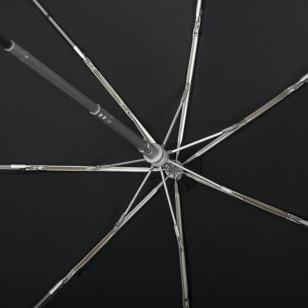 Складной зонт Alu Drop, 3 сложения, 7 спиц, автомат, черный