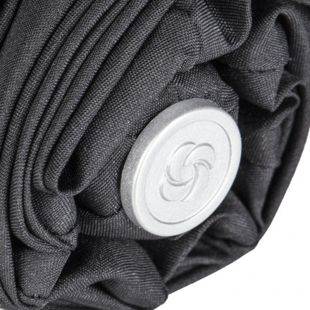 Складной зонт Alu Drop, 3 сложения, 7 спиц, автомат, черный