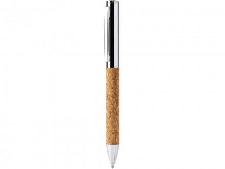 Ручка шариковая ARTUR из металла и пробки, бежевый/серебристый