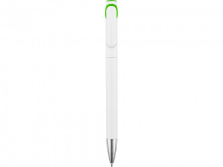 Ручка шариковая Локи, белый/зеленое яблоко