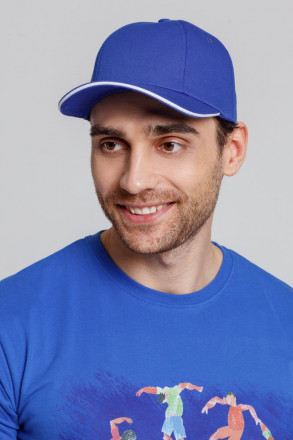 Бейсболка Bizbolka Canopy, серая с красным кантом