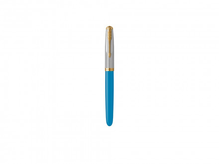 Перьевая ручка Parker 51 Premium Turquoise GT перо; M/F, чернила: Black,Blue, в подарочной упаковке.