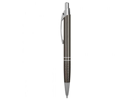 Ручка шариковая Кварц, темно-серый/серебристый