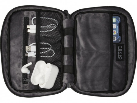 Сумка-органайзер Rise из материалов, переработанных согласно стандарту GRS - сплошной черный