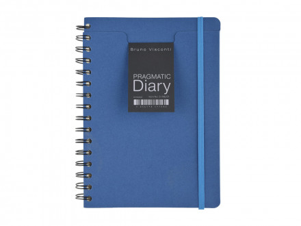 Ежедневник недатированный на гребне А5 Pragmatic, синий (Р)