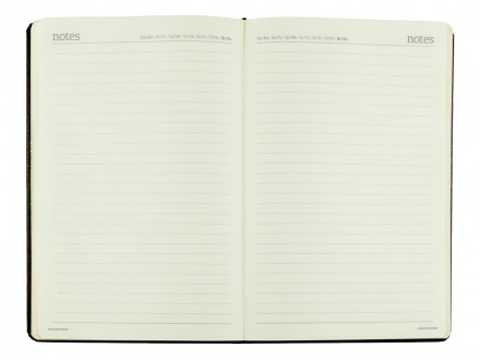 Ежедневник недатированный А5 Megapolis, черный (золотой обрез)