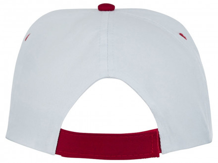 Пятипанельная двухцветная кепка Icarus, белый/красный