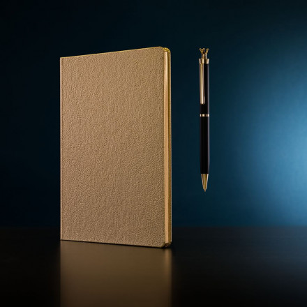Блокнот Ingot, золотистый