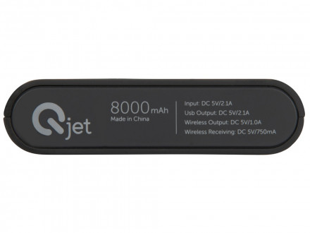 Портативный набор с беспроводным зарядным устройством (power bank) Force, 8000 mAh