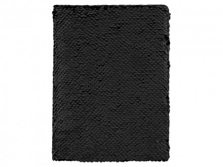 Блокнот с пайетками Fashion, черный