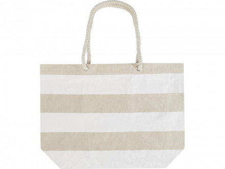 Florida пляжная эко-сумка из переработанного материала, сертифицированного по стандарту GRS, плотностью 270 г/м² 18L - Натуральный / Белый