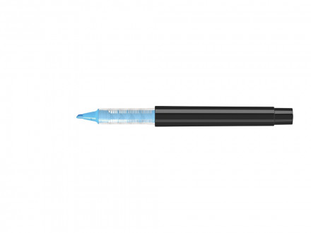 Маркер в корпусе из переработанного материала rPET RECYCLED PET PEN PRO LIQEO, черный с голубыми чернилами