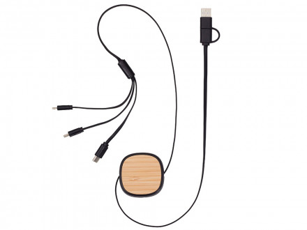 Универсальный кабель с ретрактором 3-в-1 Retrax, черный